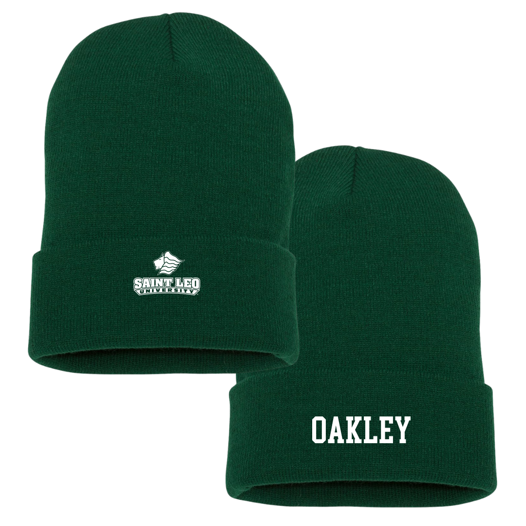 Saint Leo University Acrobatics & Tumbling University Green Beanie - #7 Addison Oakley