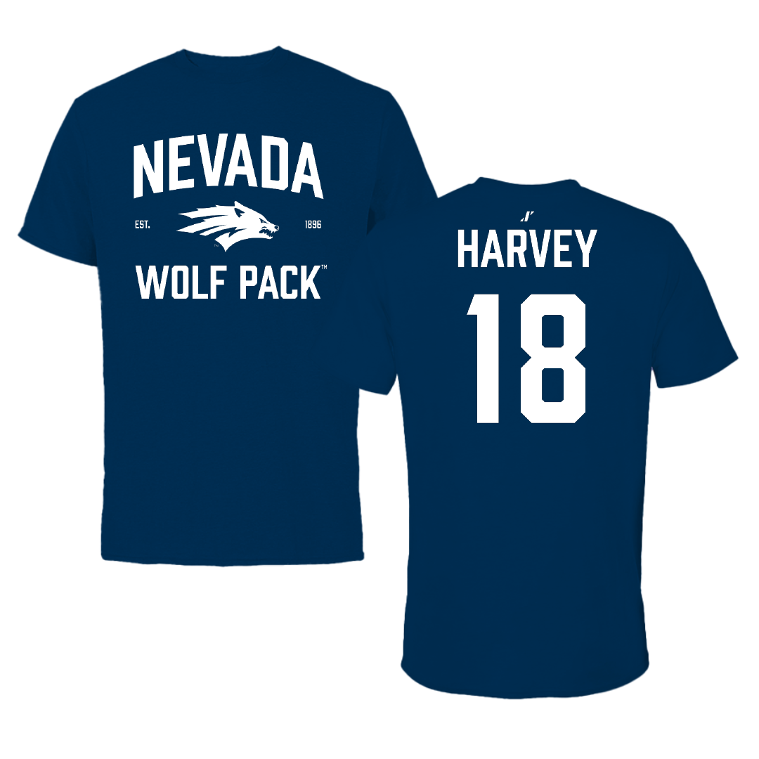 University of Nevada Baseball Navy General Performance Tee - #18 Jake Harvey