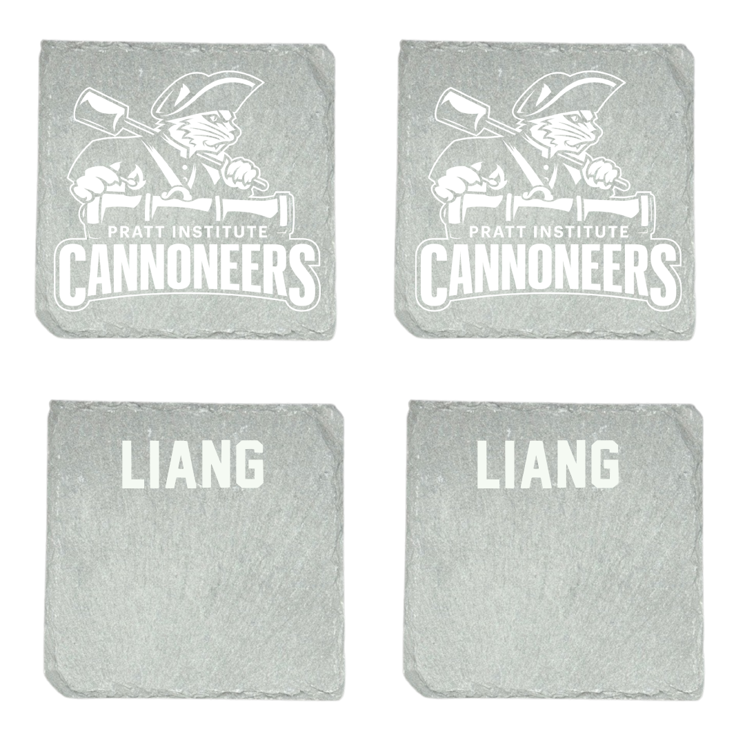 Pratt Institute Volleyball (M) Stone Coaster (4 Pack)  - Raymond Liang