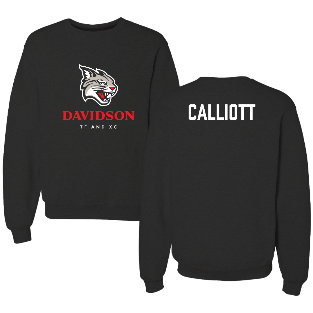 Davidson College TF and XC Black Crewneck - Carter Calliott