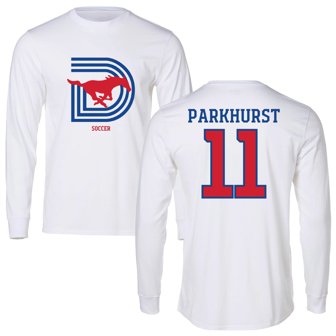 Southern Methodist University Soccer (W) White Long Sleeve - #11 Zoë Parkhurst
