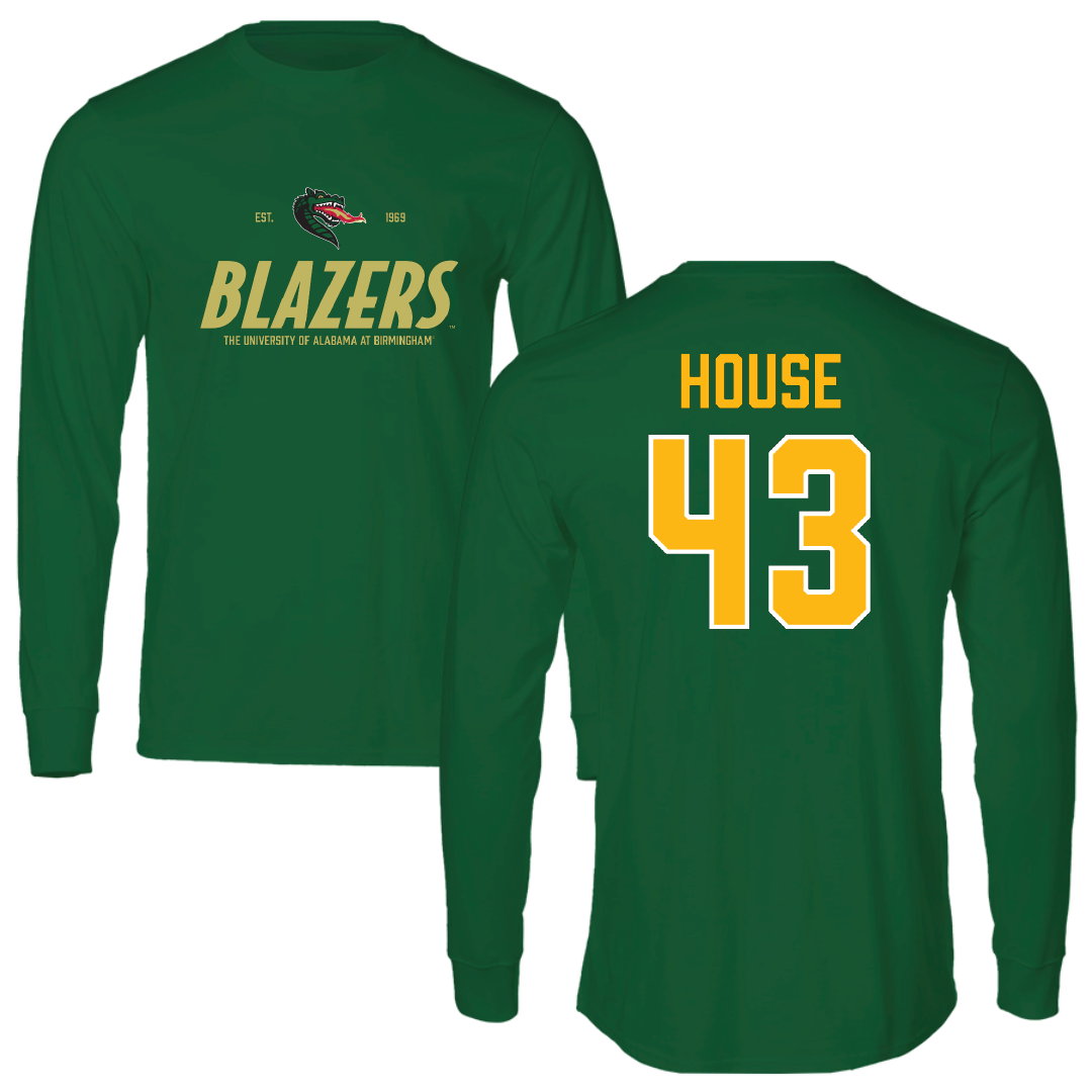 University of Alabama at Birmingham Baseball Green General Long Sleeve - #43 Brooks House