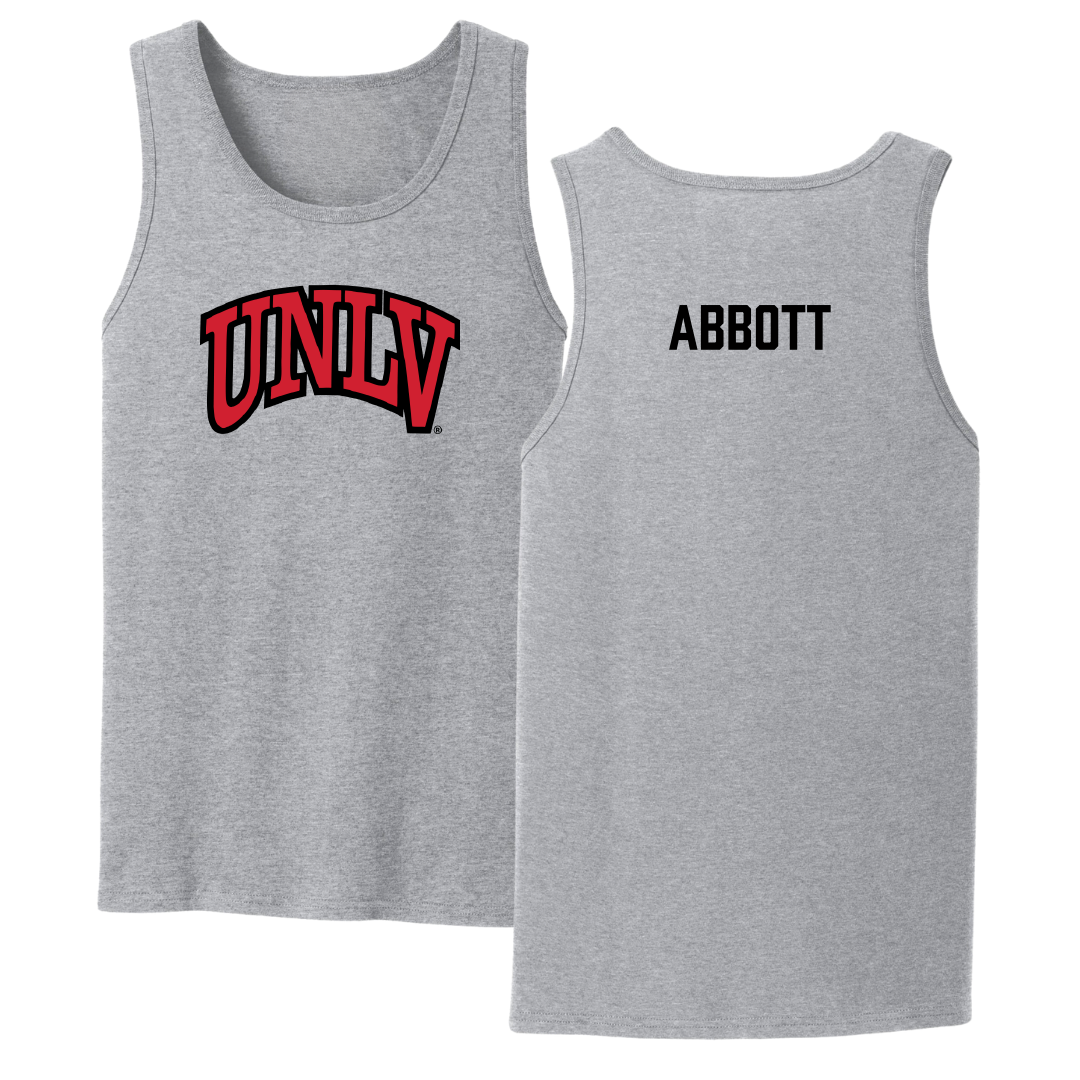 University of Nevada-Las Vegas Swimming & Diving Sport Gray Tank Top - Allyse Abbott
