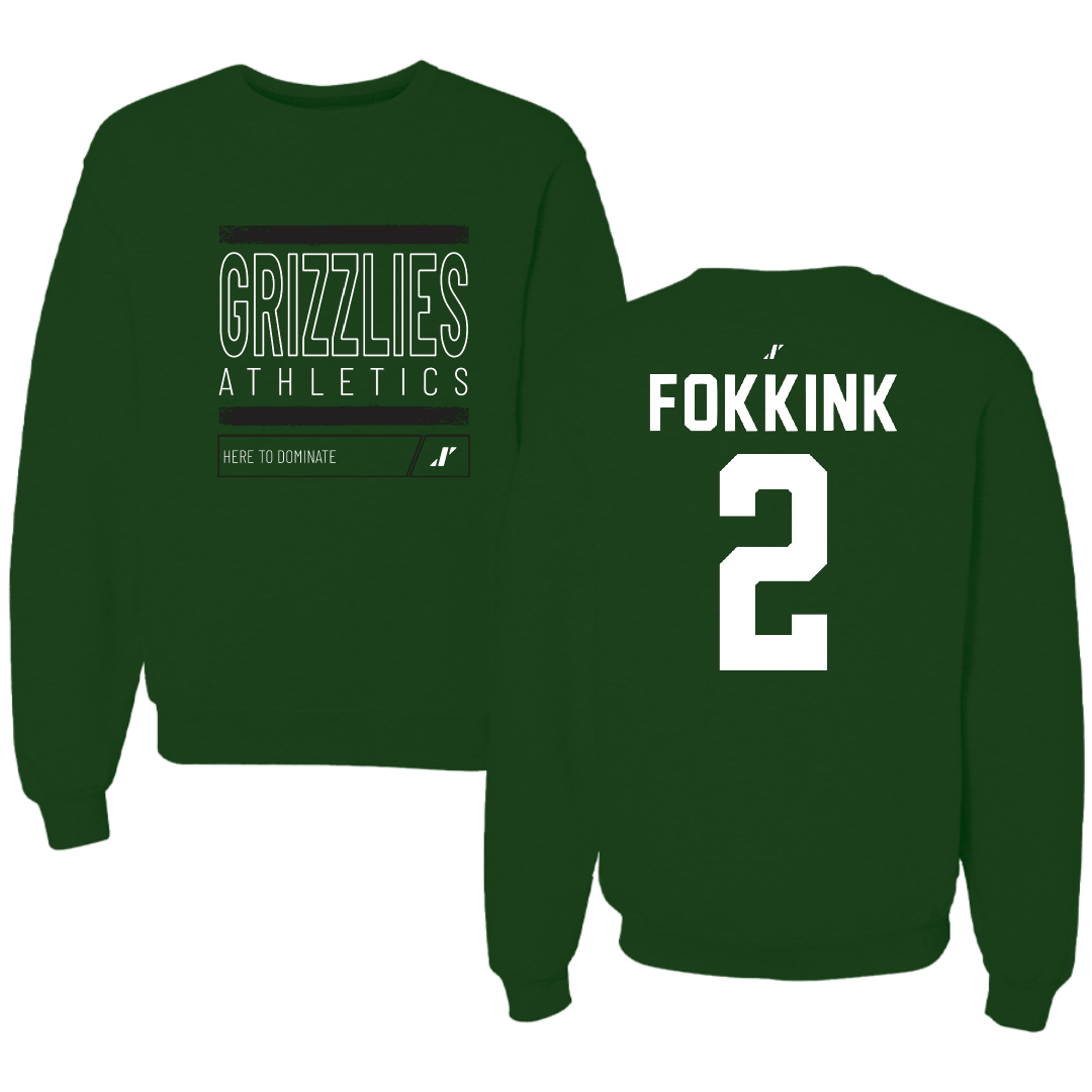 Adams State University Soccer Forest Green Dominate Crewneck - #2 Jelmer Fokkink