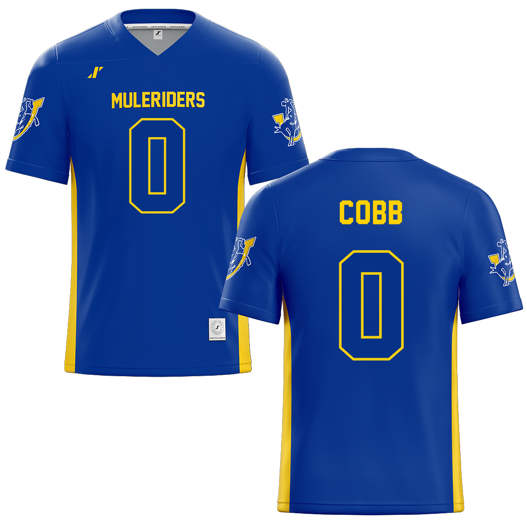 Southern Arkansas University Blue Football Jersey - #0 Casey Cobb