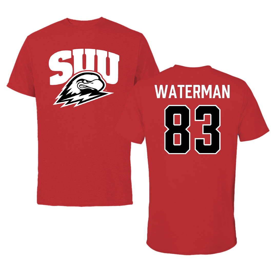 Southern Utah University Football Red Tee - #83 Bryson Waterman