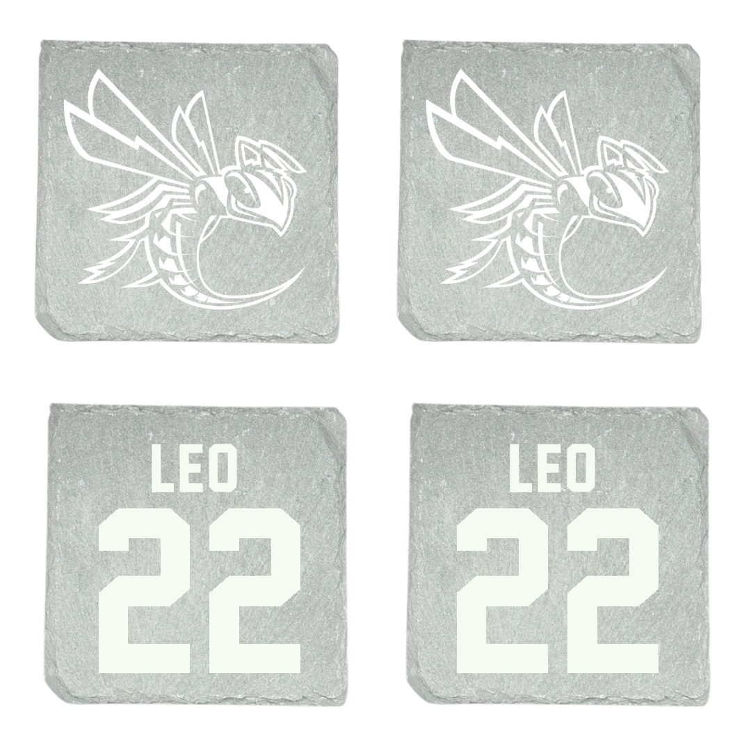 Cedarville University Soccer (M) Stone Coaster (4 Pack)  - #22 Daniel Leo