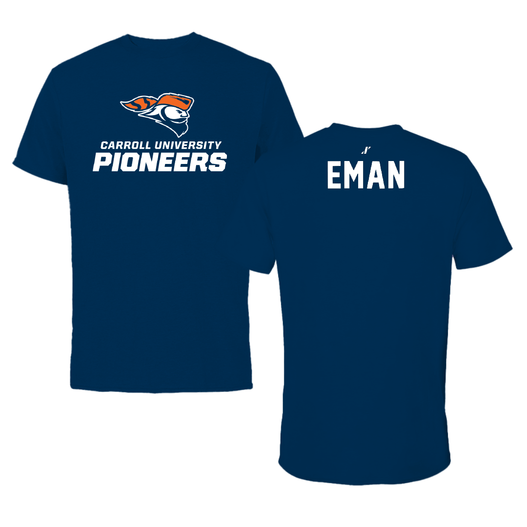 Carroll University Tennis Navy Tee - David Eman