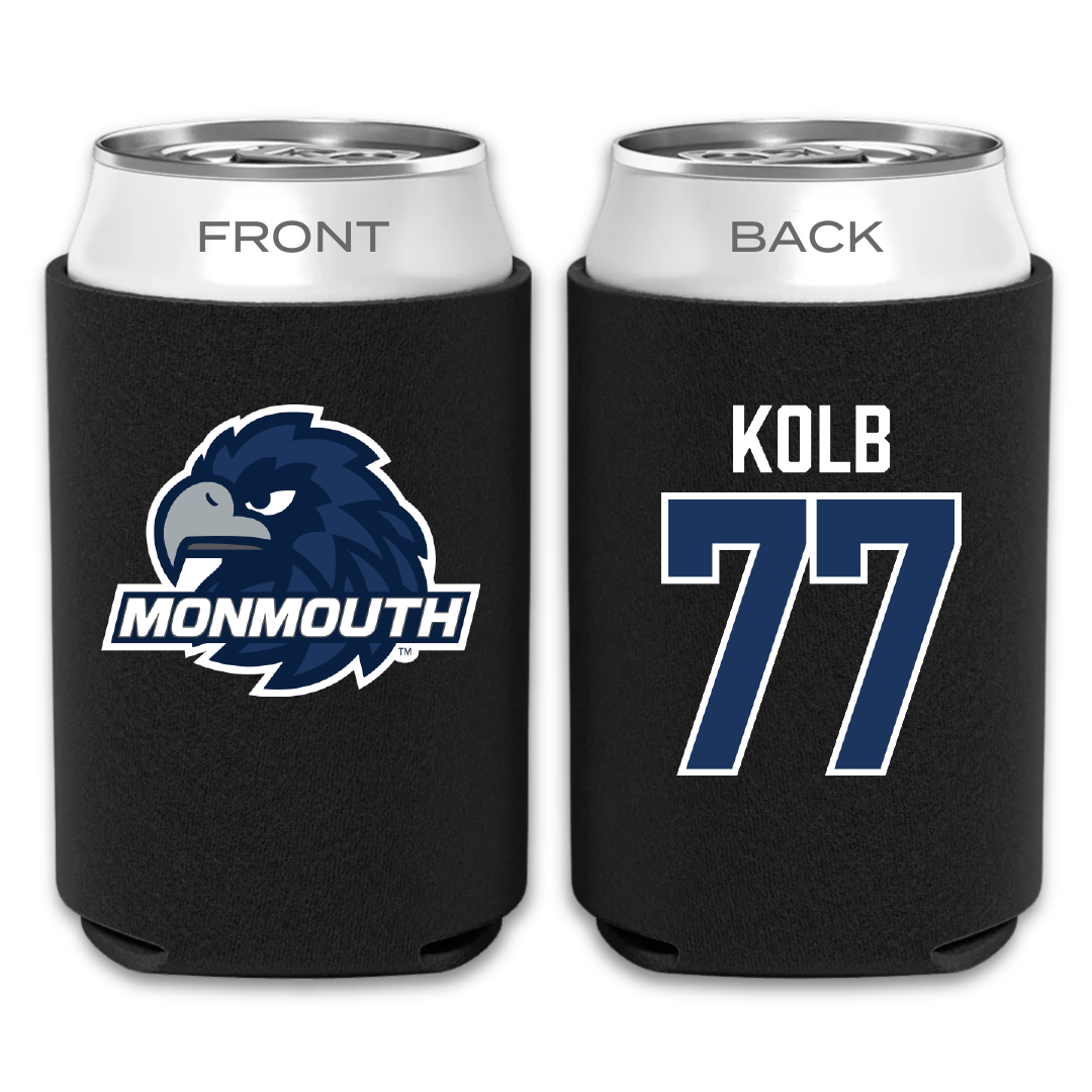 Monmouth University Lacrosse Black Can Cooler - #77 Dougie Kolb