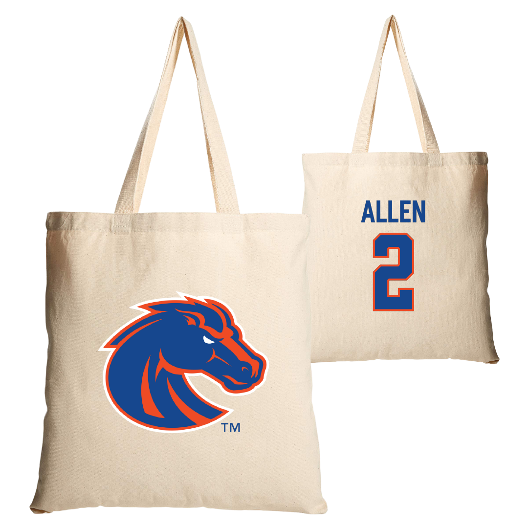 Boise State University Beach Volleyball Tan Canvas Tote Bag - #2 Avery Allen