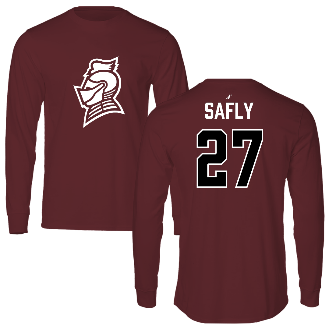 Bellarmine University Soccer (M) Maroon Performance Long Sleeve - #27 Sam Safly