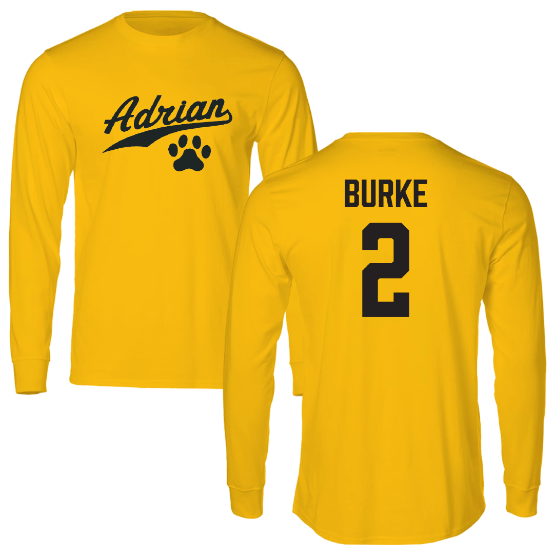 Adrian College Lacrosse (M) Gold Performance Long Sleeve - #2 Sam Burke