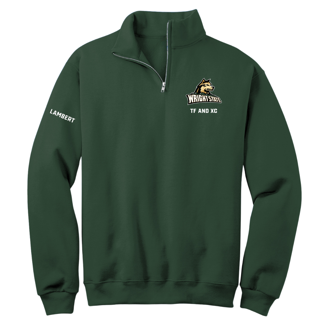 Wright State University TF and XC Forest Green Quarter-Zip - Elle Lambert