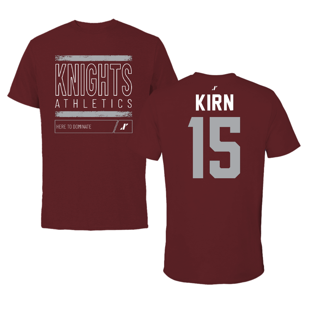 Bellarmine University Soccer Maroon Dominate Performance Tee - #15 Bennett Kirn