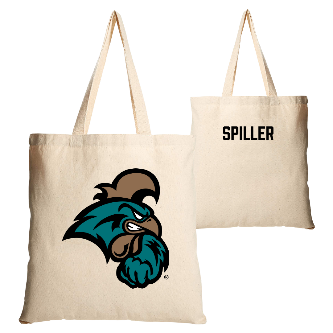 Coastal Carolina University TF and XC Tan Canvas Tote Bag - Claire Spiller