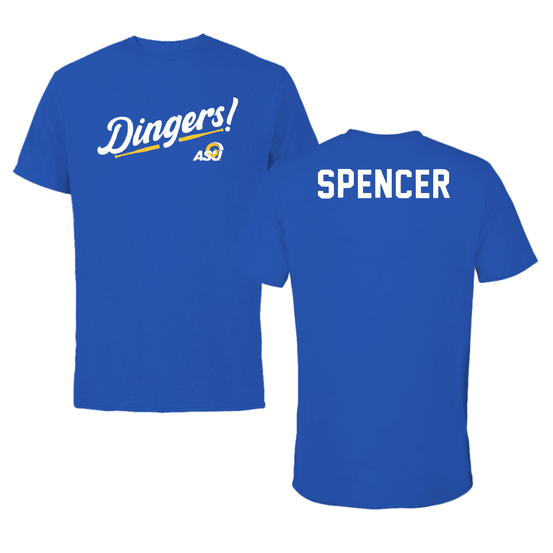 Angelo State University Baseball Blue Dingers Performance Tee - Luke Spencer