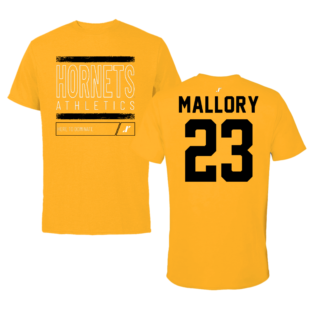 Alabama State University Flag Football Gold Dominate Tee - #23 Khyriana Mallory