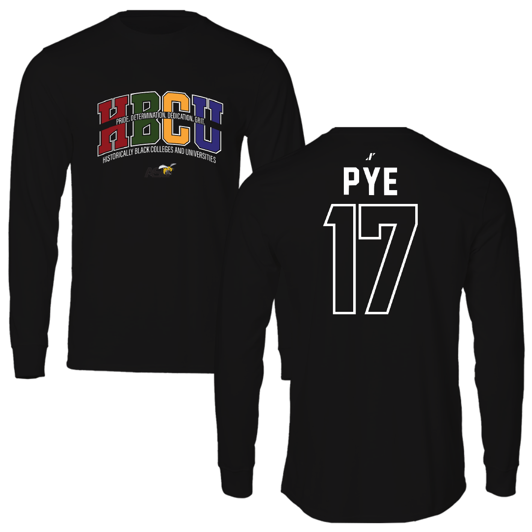 Alabama State University Softball Black HBCU Performance Long Sleeve - #17 Ashley Pye