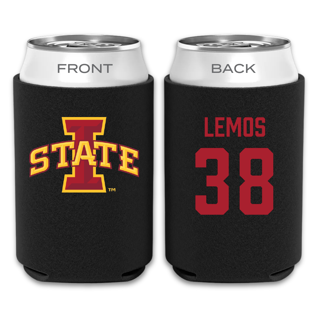 Iowa State University Football Black Can Cooler - #38 Eddie Lemos