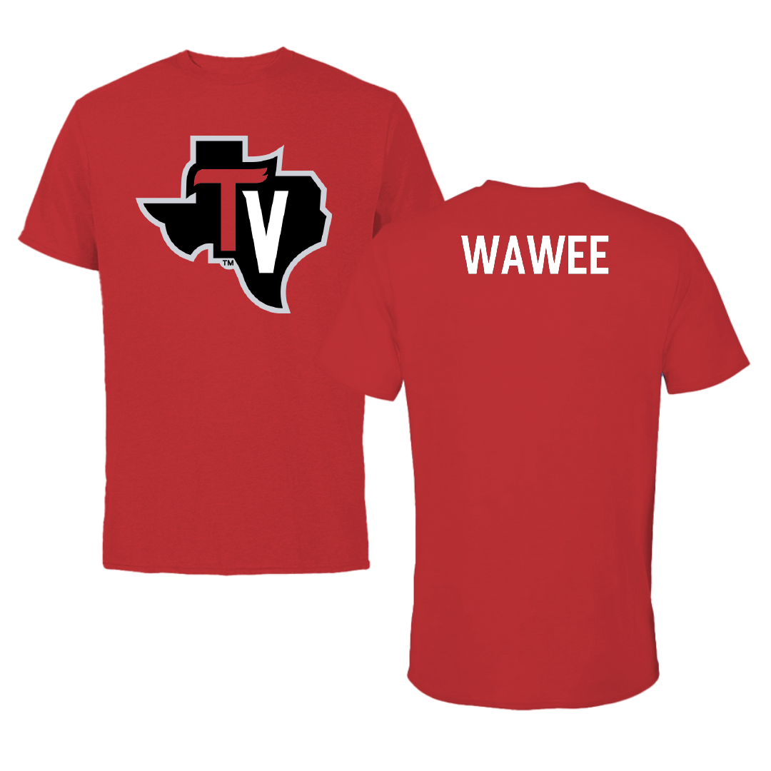 Trinity Valley Community College Cheer Red State Tee - Reese Wawee