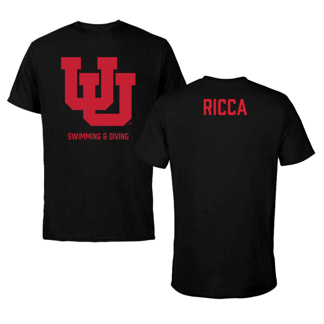 University of Utah Swimming & Diving Black Performance Tee - Chance Ricca