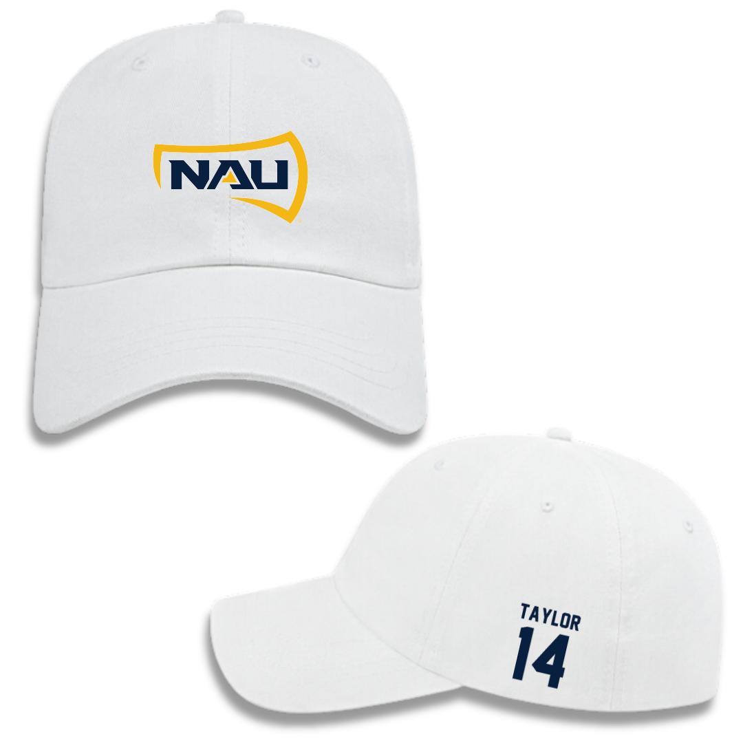 Northern Arizona University Football White Hat - #14 Elijah Taylor