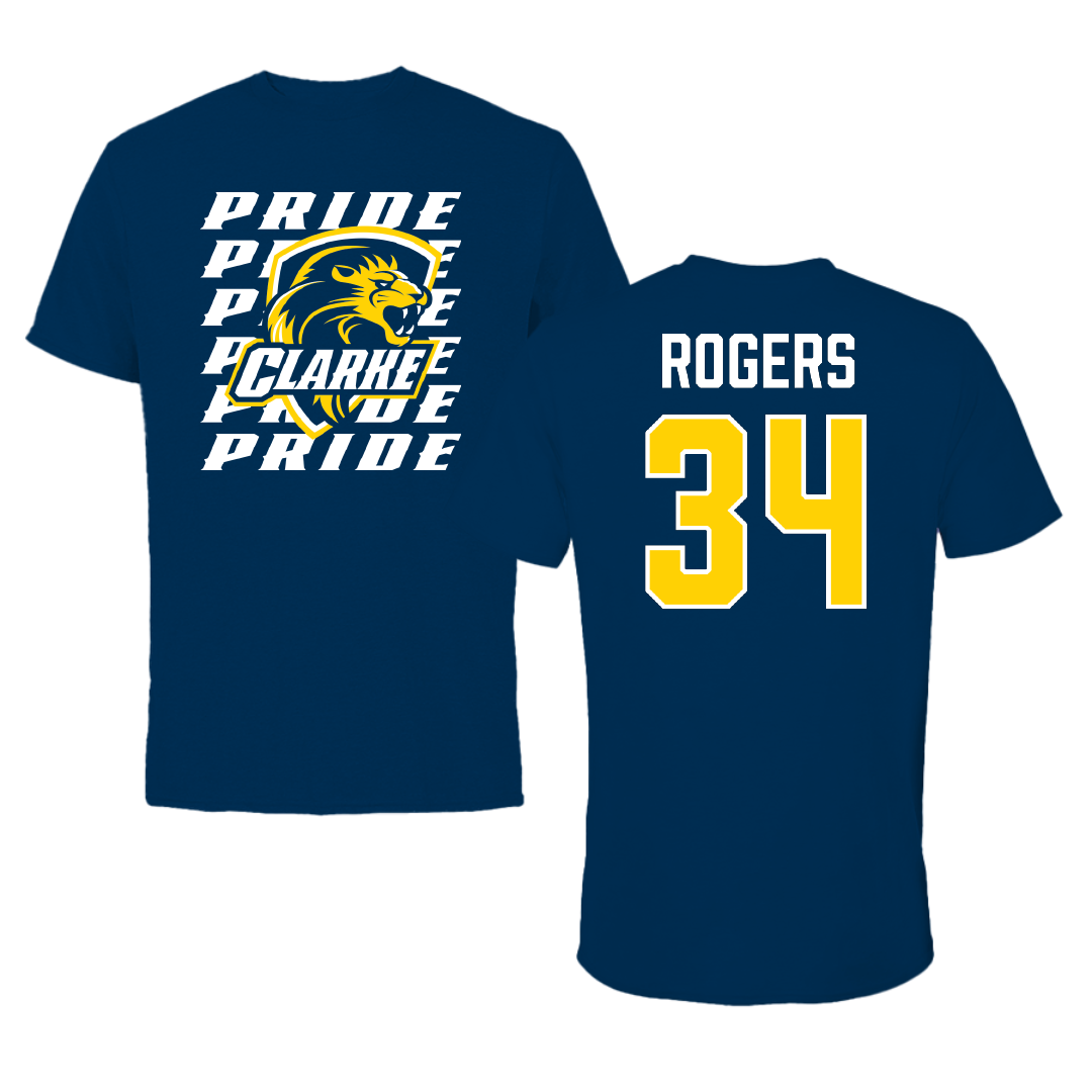 Clarke University Soccer Navy General Performance Tee - #34 Kara Rogers