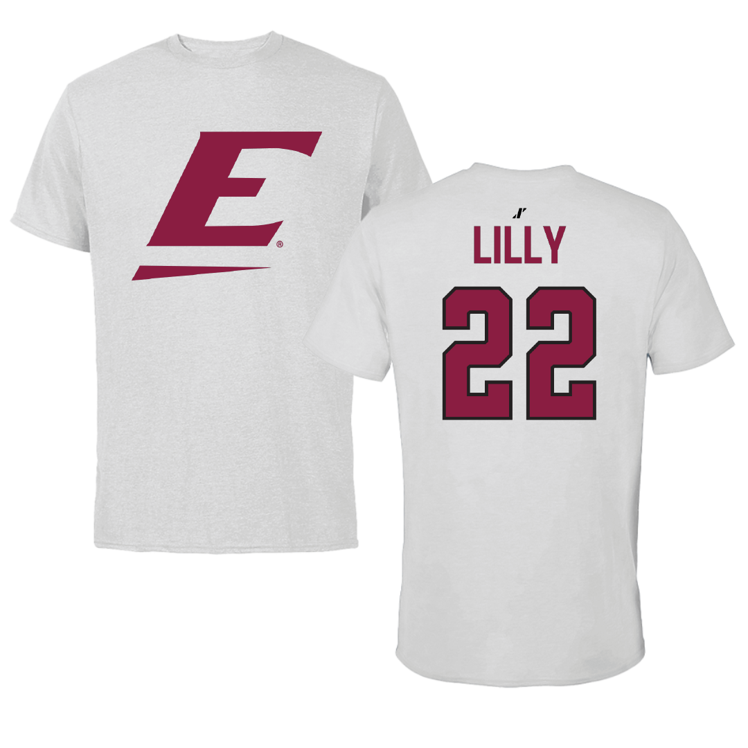 Eastern Kentucky University Football Light Gray Tee - #22 Elijah Lilly