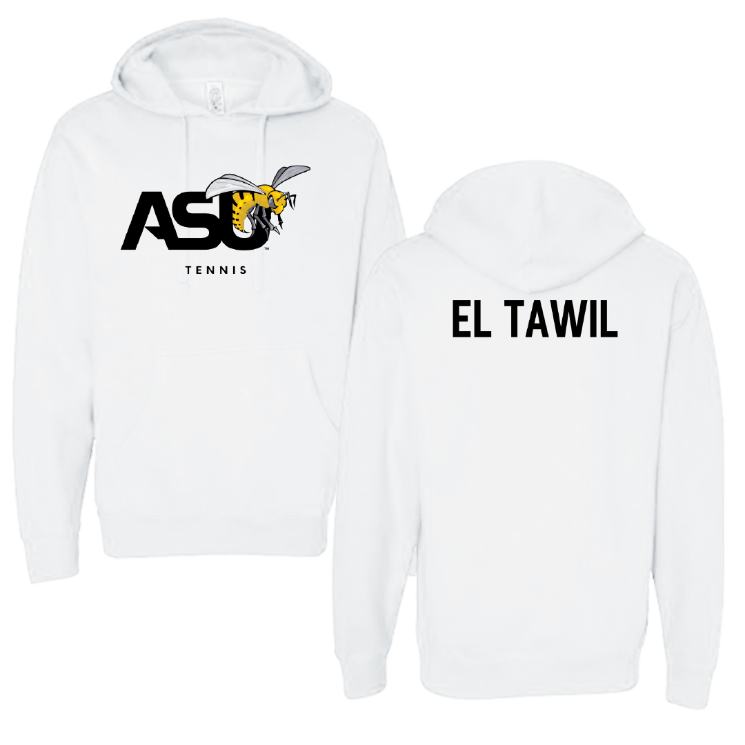 Alabama State University Tennis White ASU Hoodie - Kesmat El Tawil