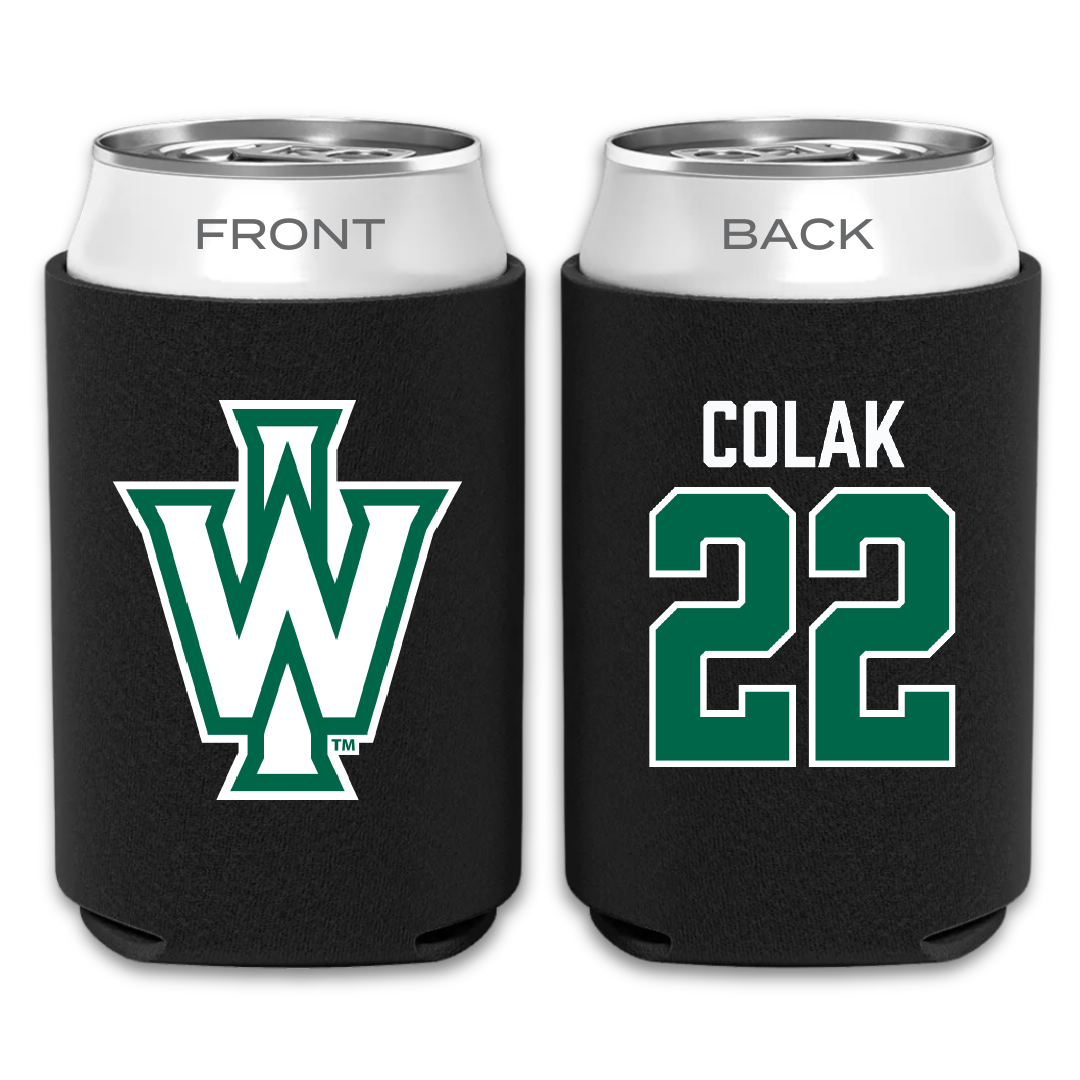 Illinois Wesleyan University Basketball Black Can Cooler - #22 Karlo Colak