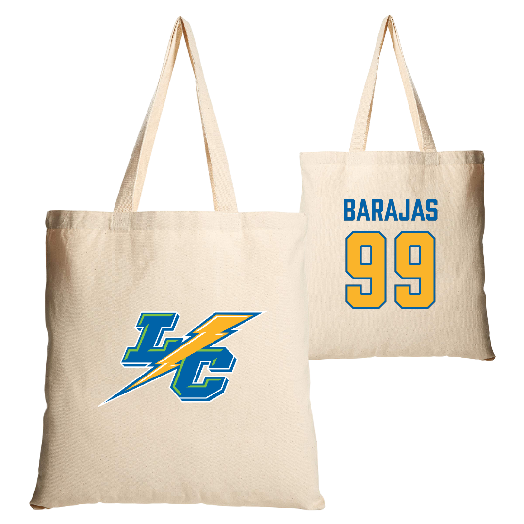 Lehman College Soccer (M) Tan Canvas Tote Bag - #99 Andres Barajas