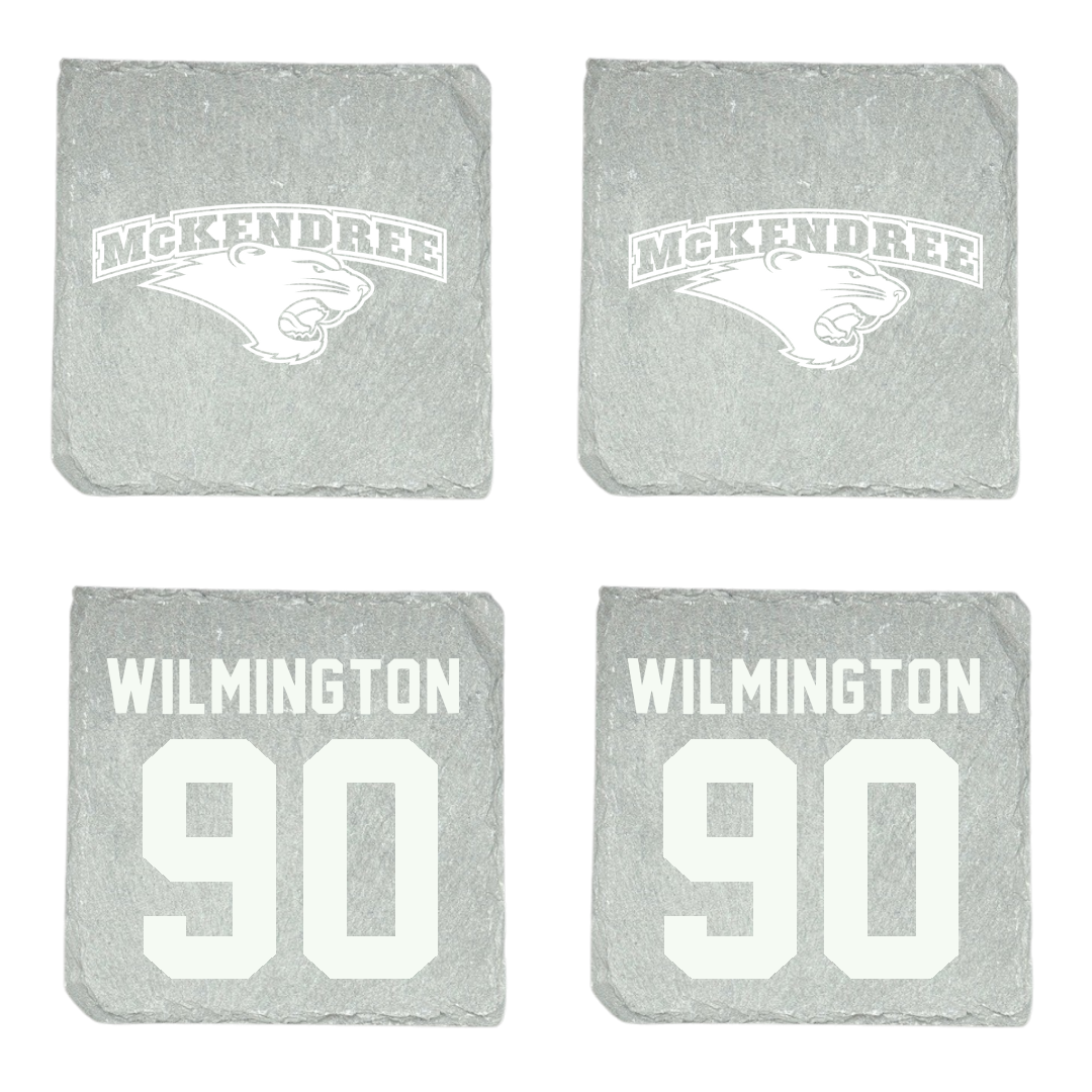 McKendree University Football Stone Coaster (4 Pack)  - #90 Dwayne Wilmington