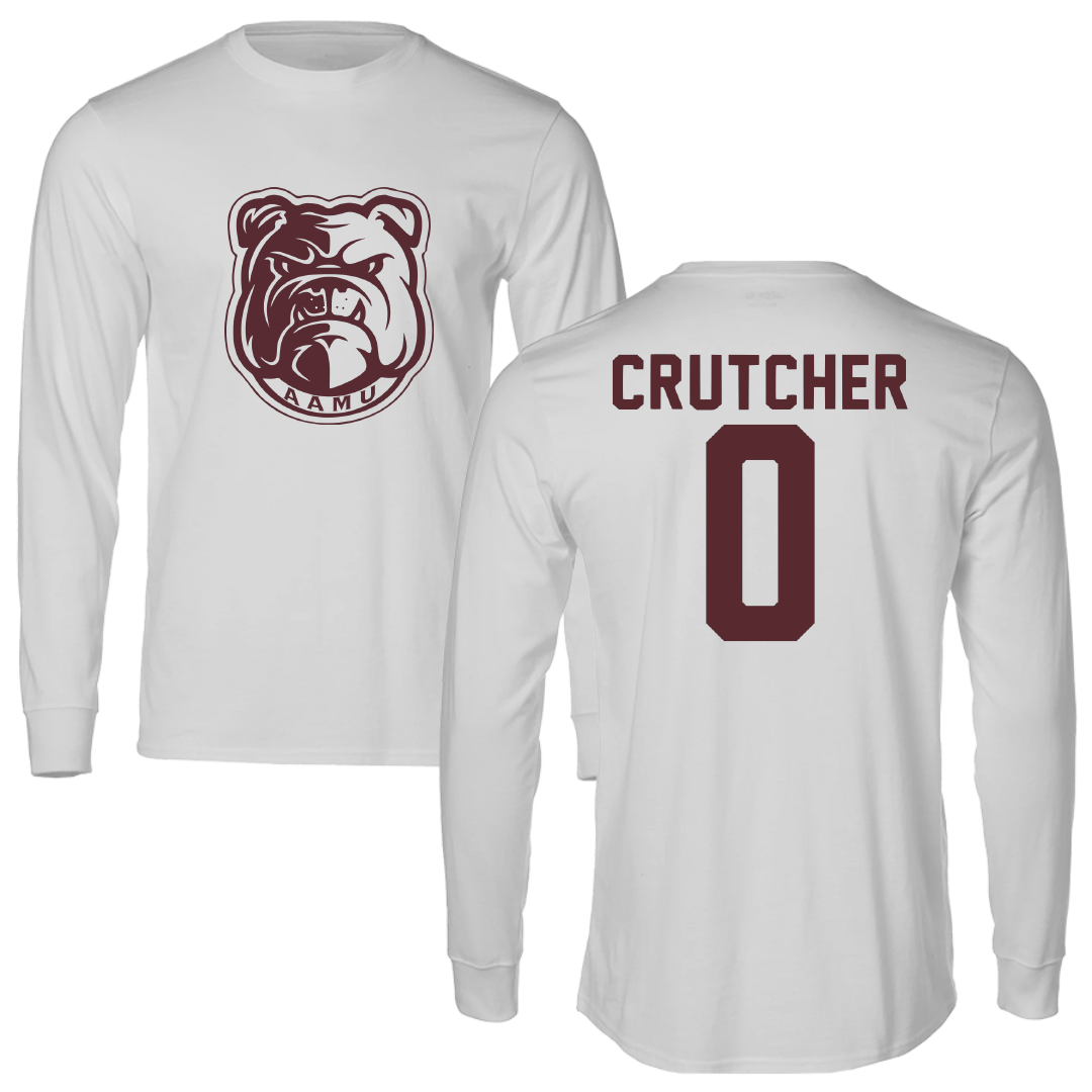 Alabama A&M University Baseball Light Gray Performance Long Sleeve - #0 Rynzo Crutcher