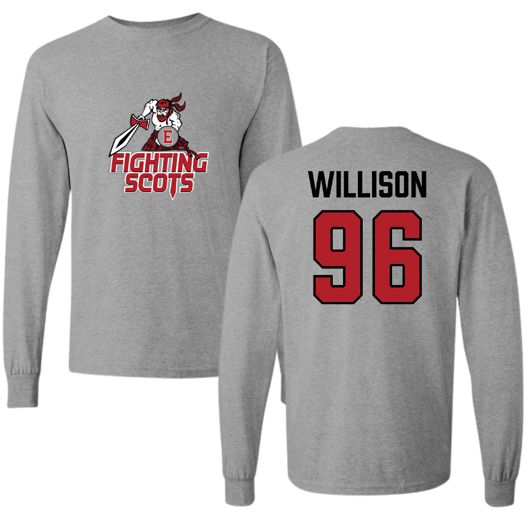 PennWest Edinboro Football Sport Gray Long Sleeve - #96 Nick Willison