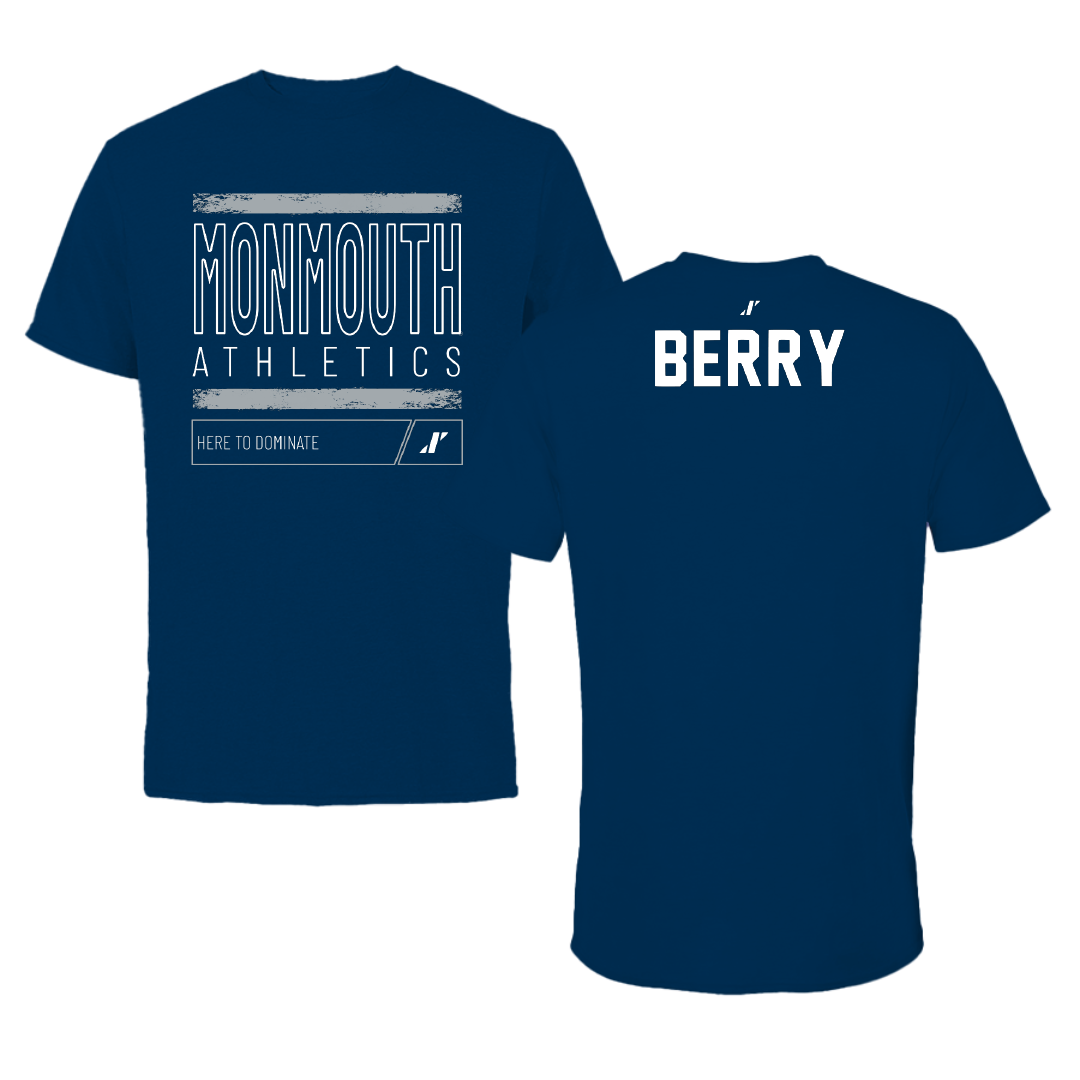 Monmouth University TF and XC Navy Dominate Performance Tee - Seth Berry