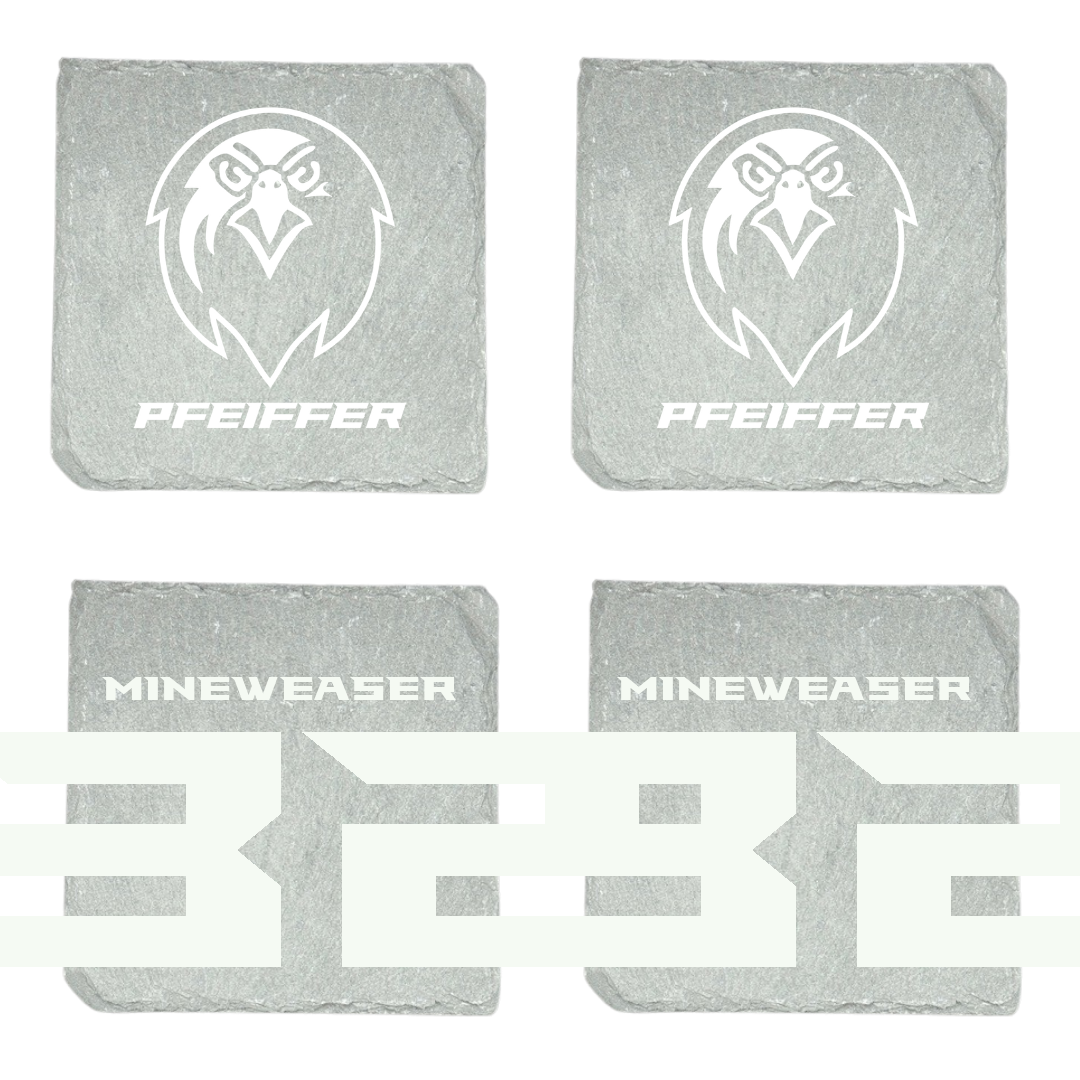 Pfeiffer University Baseball Stone Coaster (4 Pack)  - #32 Ethan Mineweaser