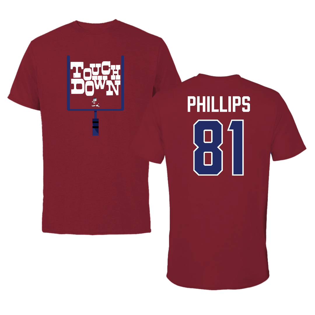 South Carolina State University Football Cardinal Touchdown Tee - #81 Evan Phillips