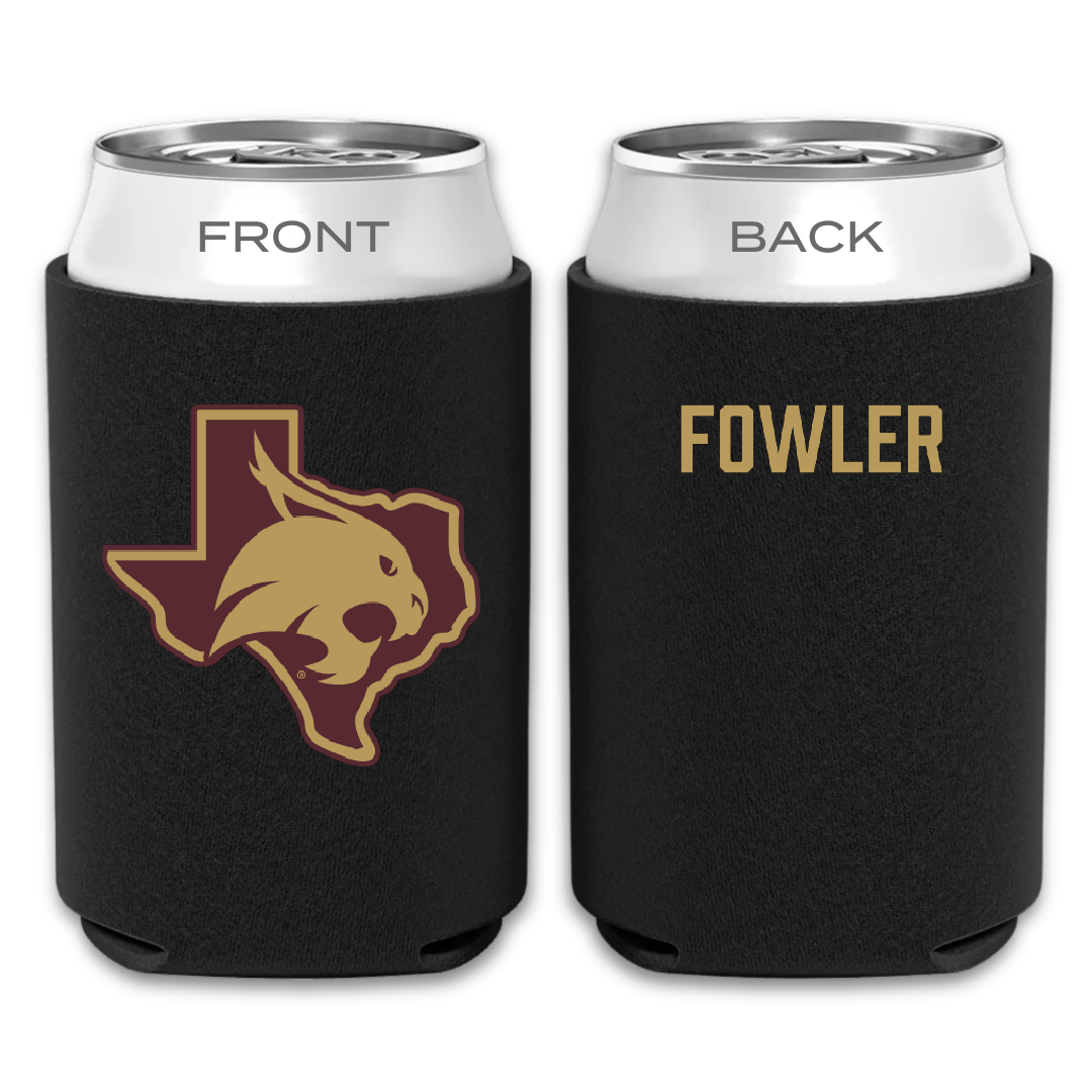 Texas State University Cheer Black Can Cooler - Savannah Fowler