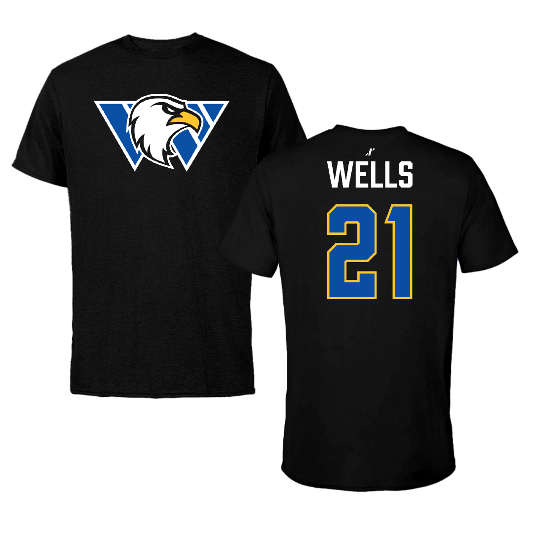 Williams Baptist University Softball Black Tee - #21 Katie Wells