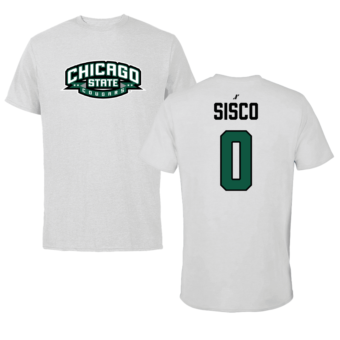 Chicago State University Basketball Light Gray Tee - #0 Chloe Sisco