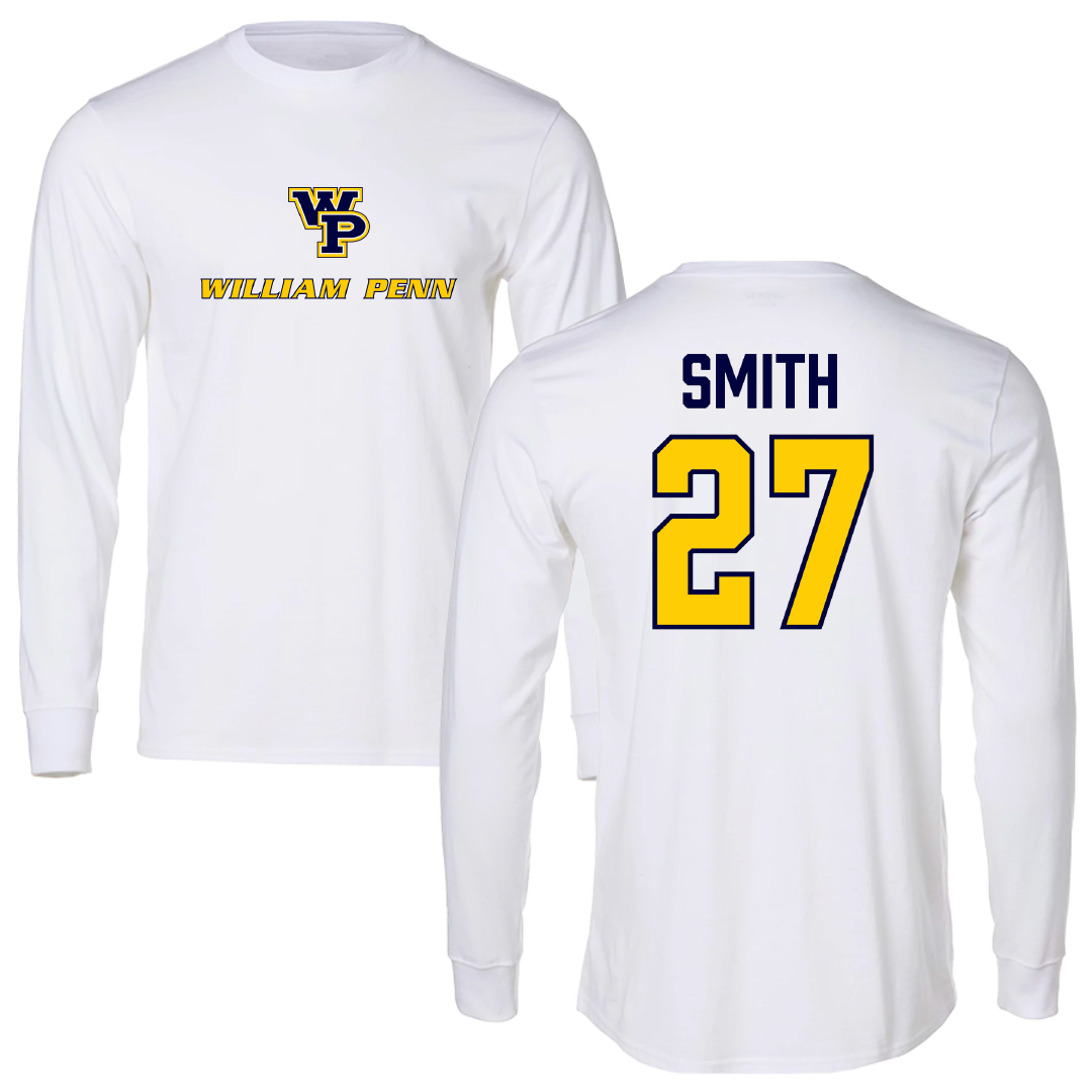 William Penn University Lacrosse (M) White Long Sleeve - #27 Tyler Smith