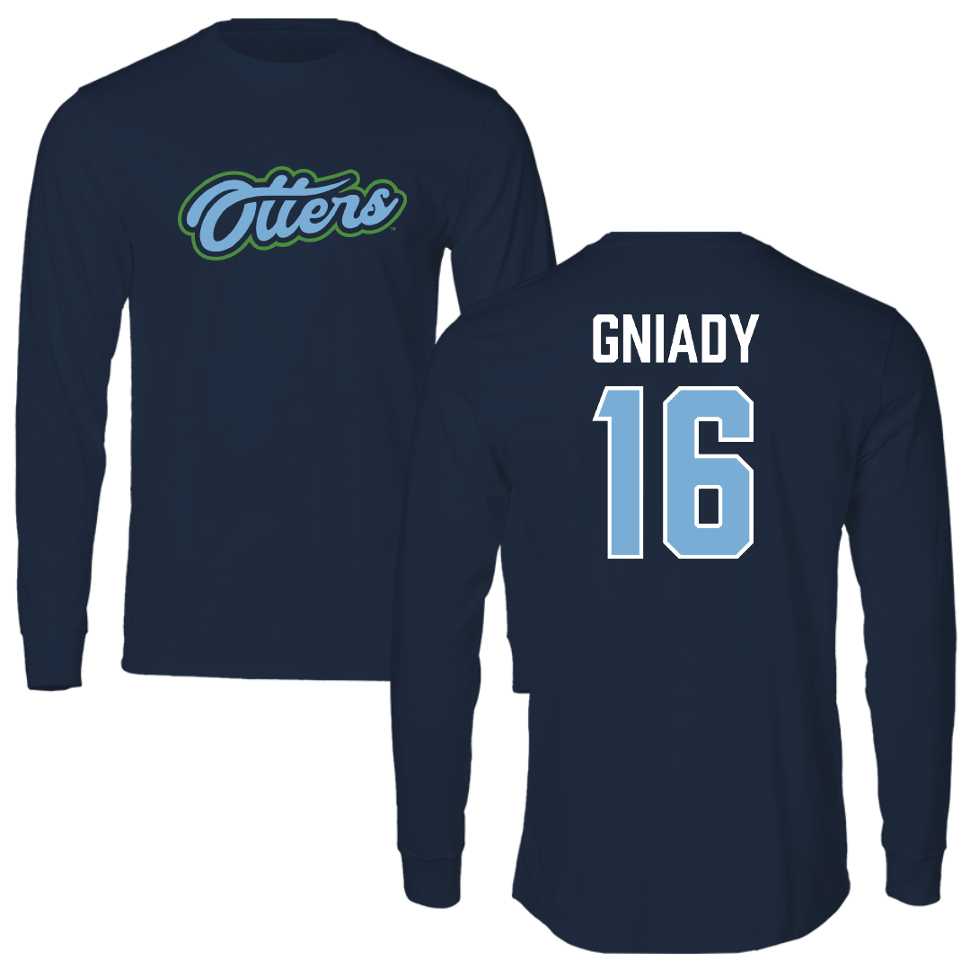 Cal State Monterey Bay Baseball Navy Performance Long Sleeve - #16 Anthony Gniady