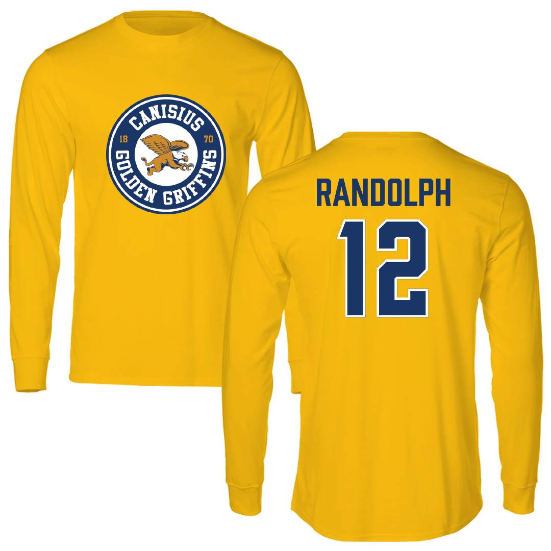 Canisius College Basketball (W) Gold Performance Long Sleeve - #12 Saige Randolph