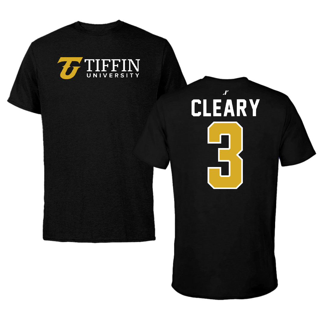 Tiffin University Lacrosse Black Performance Tee - #3 Trinity Cleary