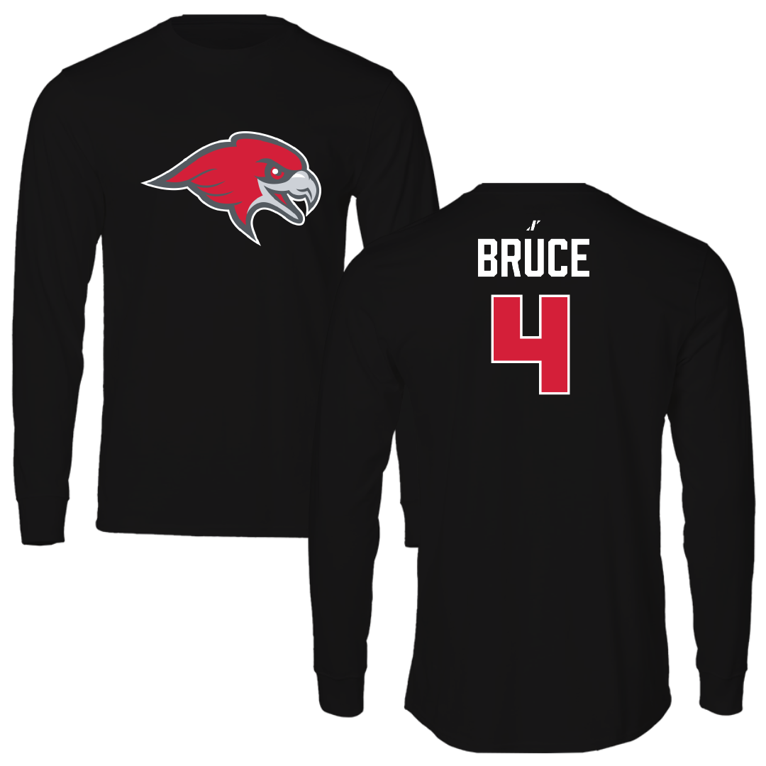 Montclair State University Basketball (W) Black Performance Long Sleeve - #4 Bella Bruce