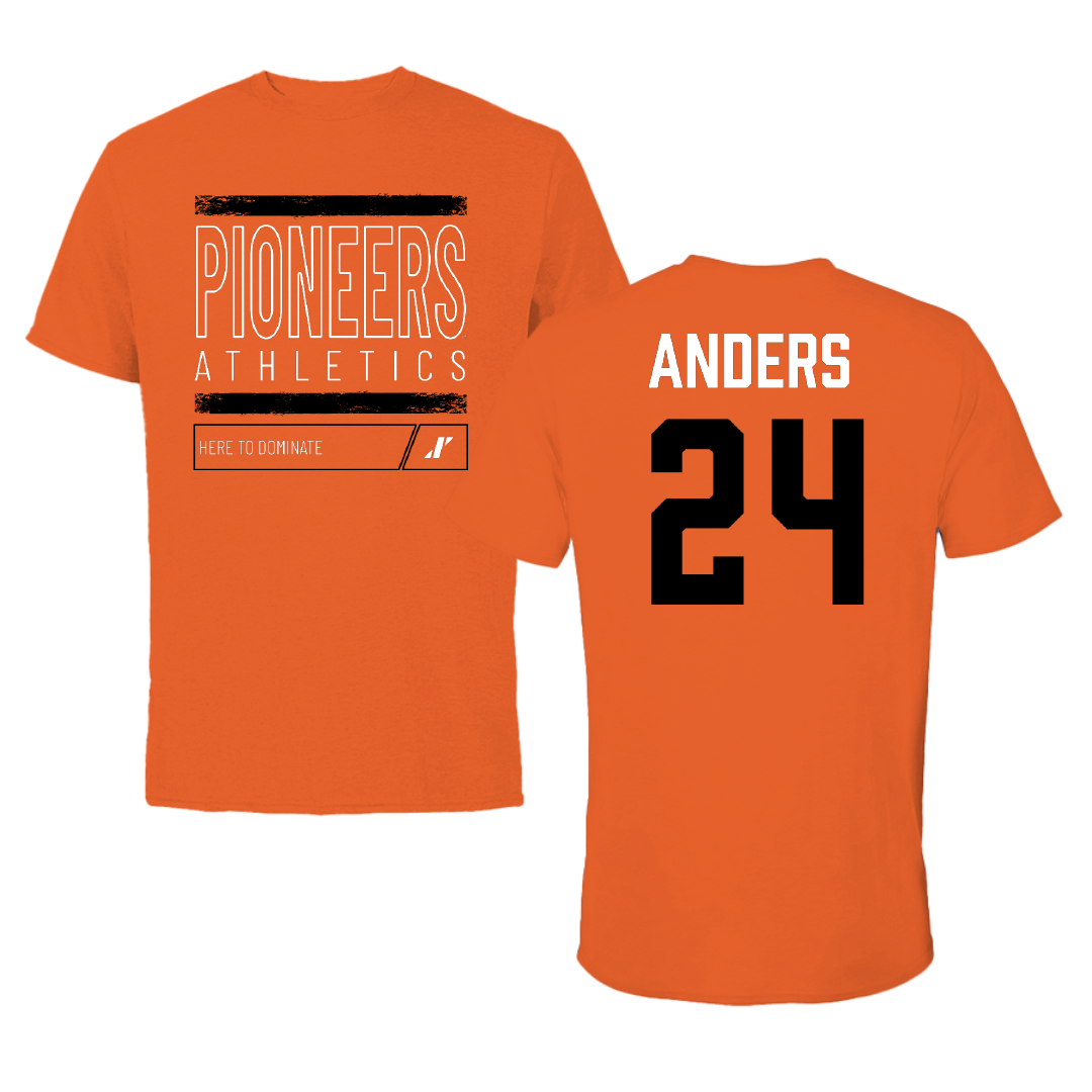 Tusculum University Baseball Orange Dominate Tee - #24 Brice  Anders