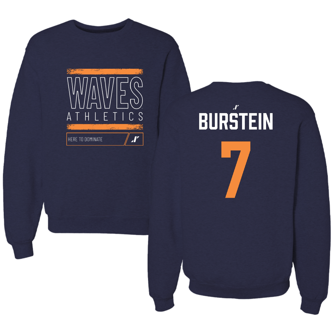 Pepperdine University Water Polo (M) Navy Dominate Crewneck - #7 Max Burstein