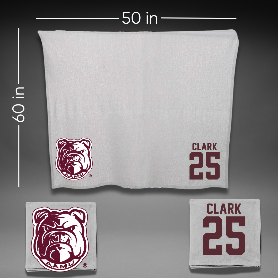 Alabama A&M University Baseball Gray Bulldog Blanket - #25 Raymond Clark