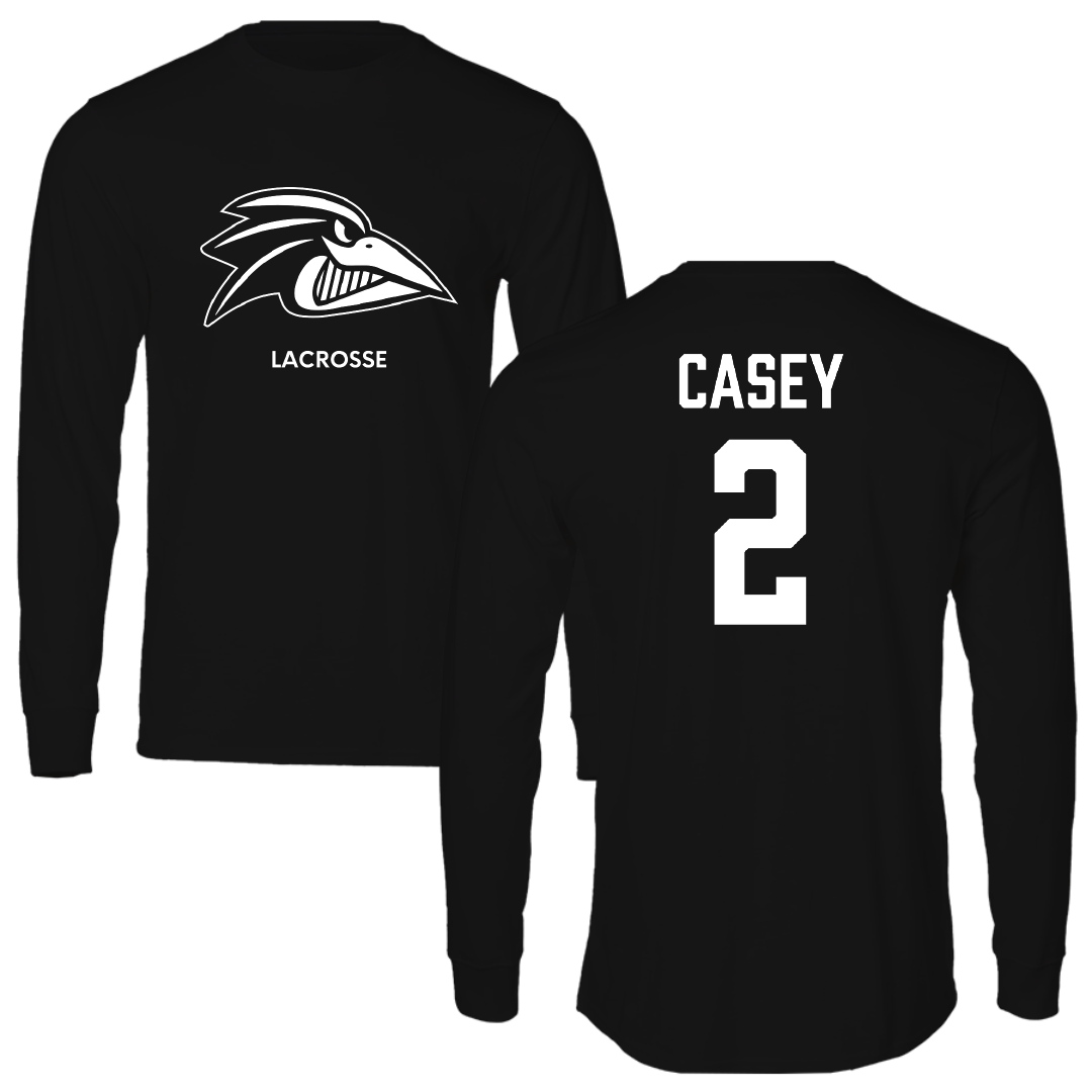 Franklin Pierce University Lacrosse (M) Black Performance Long Sleeve - #2 Colin Casey