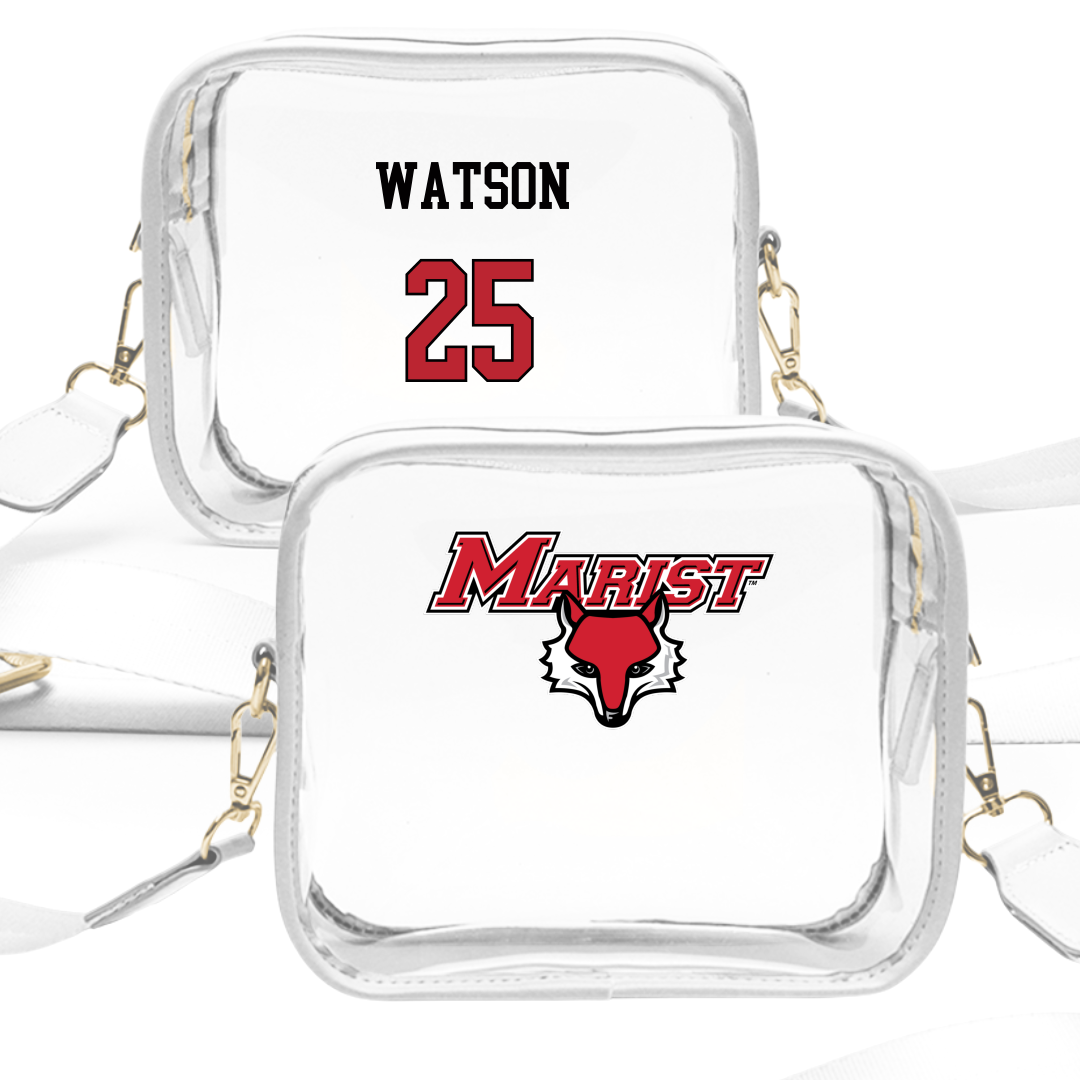 Marist University Basketball (M) White Clear Stadium Bag - #25 Tarik Watson